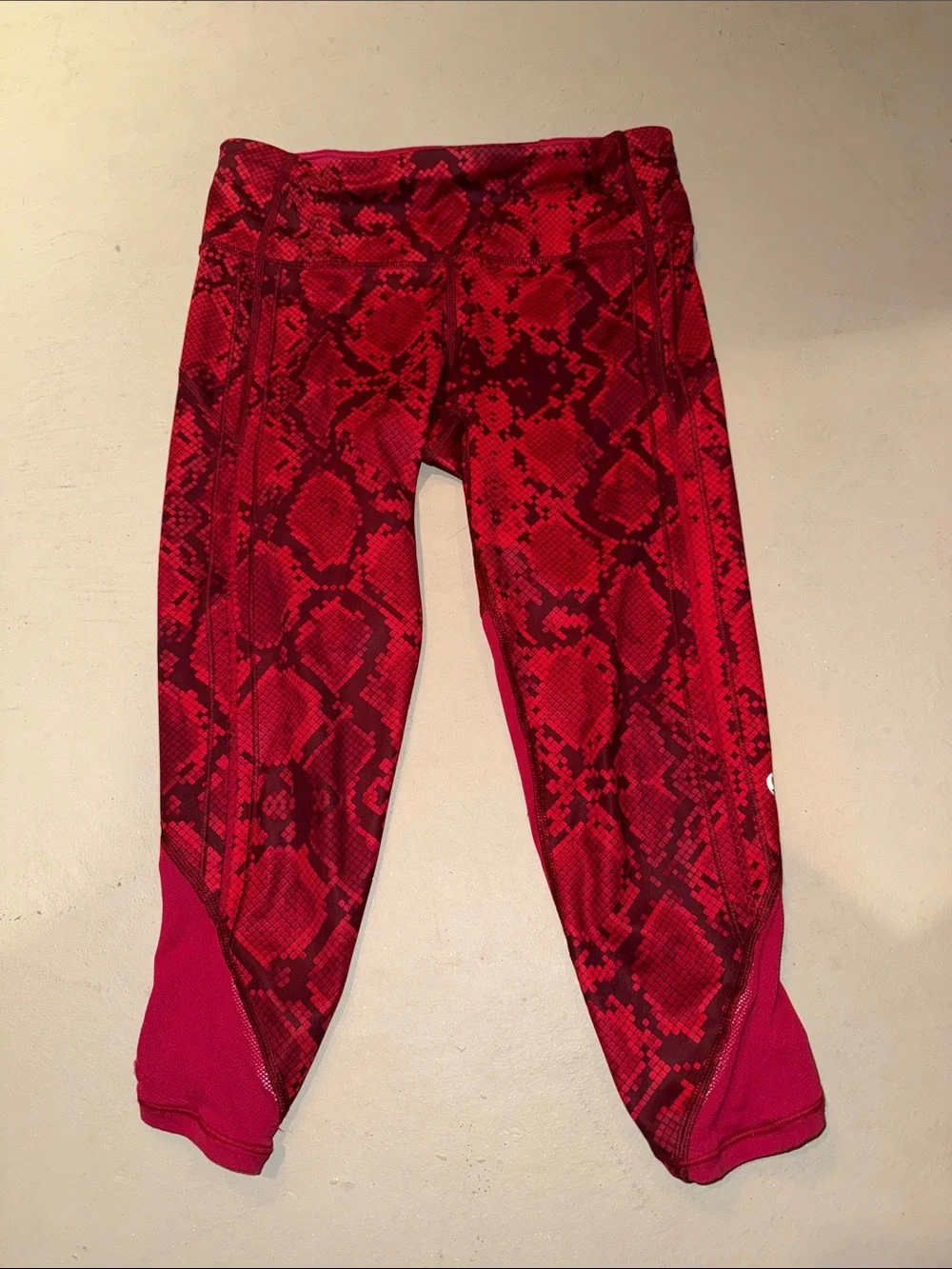 lululemon athletica Red Snake-Print Capris